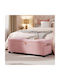 Bench Stool with Storage Space Wooden Pink 110x40x40cm