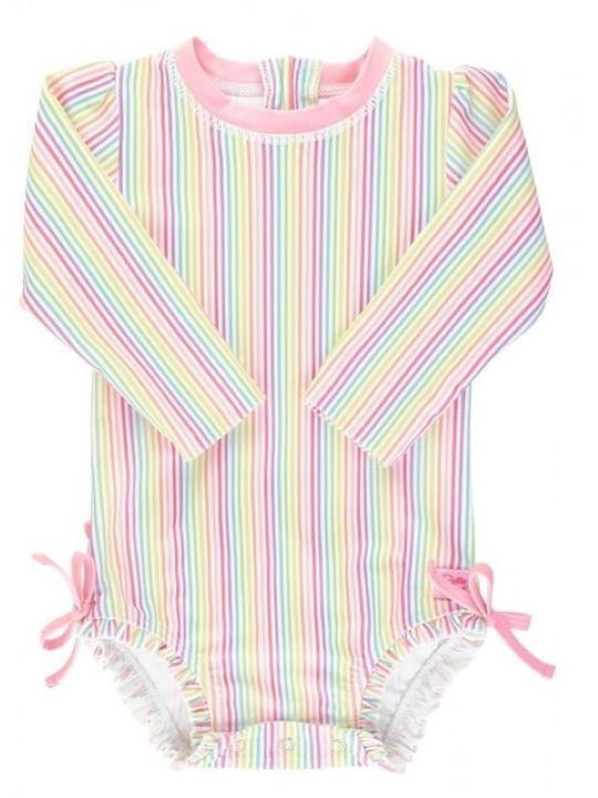 Ruffle Butts Costum De Baie Pentru Copii Întreg Rainbow Stripe