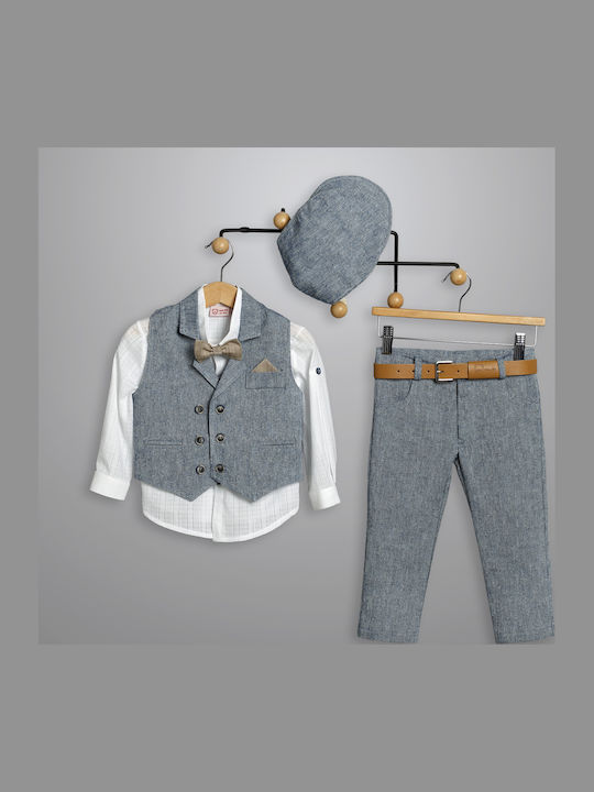Taufkleidung für Jungen Blau-Weiß 3013-3 New Li...
