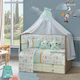 Homeone Baby Bettwäsche-Set Für Krippe Grün 11 Stück
