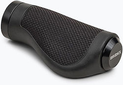 Brooks England Ergonomic Rubber Handlebar Grips Black Size 130/130 Mm