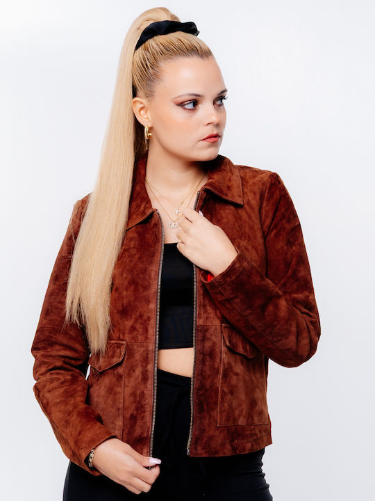 Chic & Clicks Suede Μπουφάν Τάμπα