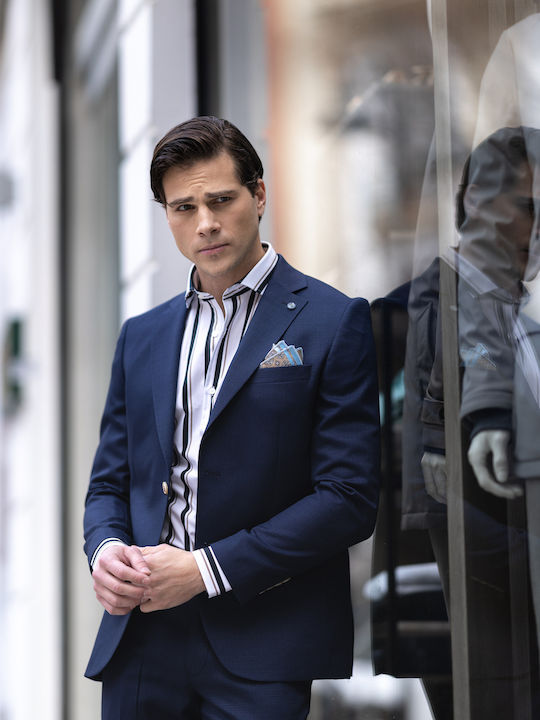 Men's Suit with Slim Fit Blue