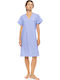 Pink Label Sommerliches Damen-Nachthemd Blue Cloud
