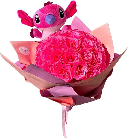 Buchet Premium Stitch 35 Trandafiri Decorativi Cu Efect Sclipici Roz Buchet Premium Stitch 35 Trandafiri Decorativi Cu Efect Sclipici Roz
