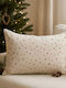 Christmas Pillow Case 50x30 Natural Cotton Stars Pghd0136