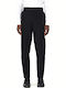 Chino Trousers In Tapered Leg Style Black