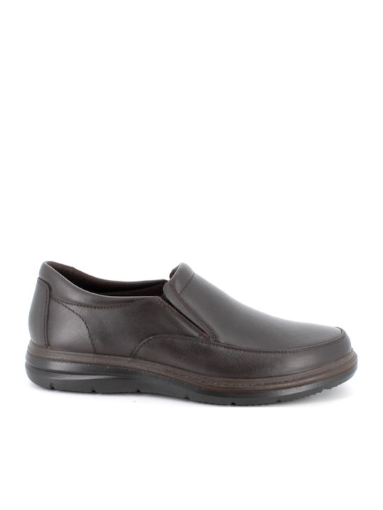 Leather Men's Loafers In Yellow Colour