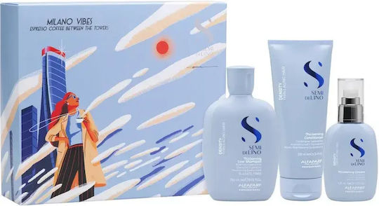 Alfaparf Milano Semi Di Lino Density Holiday Kit Geschenkset für feines empfindliches Haar
