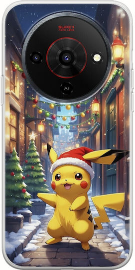 Xmas Cartoons Pikachu Zte Blade A76 5g Flexible TPU Transparent Silicone