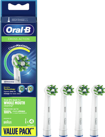 Oral-B Cross Action Cleanmaximiser Replacement Heads for Electric Toothbrush 4pcs