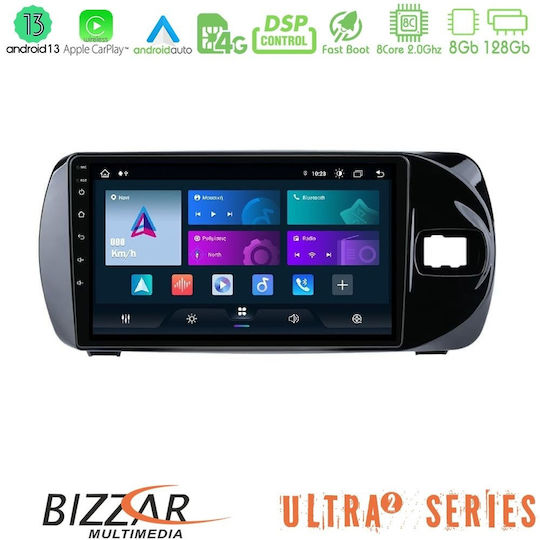 Bizzar Автомобилна Аудио Система За Toyota Yaris / Vitz 2015-2020 (Bluetooth/USB/Wi-Fi/GPS/Apple CarPlay/Android Auto) С Touch Screen 9"
