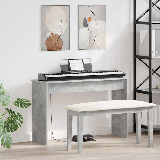 Vidaxl Concrete Grey Keyboard Stand 100 X 32 X 64 Cm