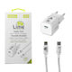 Lime GaN Charger with USB-C Port and USB-C - Lightning Cable 25W Power Delivery White (LGC25W)