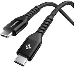Spigen USB 2.0 Cable USB-C Male - USB-C 100W PD Black 1m ACA11103 Spigen USB 2.0 Cable USB-C Male - USB-C 100W PD Black 1m ACA11103