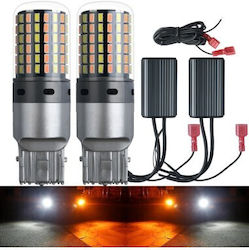 Lămpi T20 / W21W / W21/5W LED Galbene 2 Bucăți Lămpi T20 / W21W / W21/5W LED Galbene 2 Bucăți
