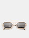Luigi Unisex Sunglasses With Gold Metallic Frame And Gold Lens 4841209