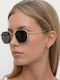 Luigi Unisex Sunglasses with Black Metallic Frame and Black Lens 4856001