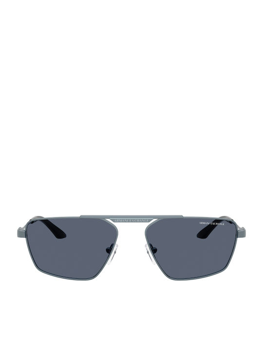 Armani Exchange Men's Sunglasses with Silver Metallic Frame and Grey Mirror Lens AX2059S 613287