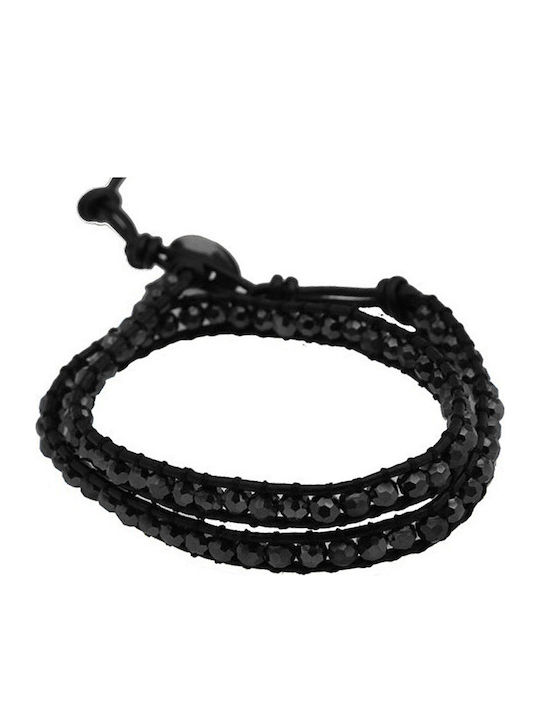 Theodora's Jewellery Women's Leather Bracelet Jt-B100151-Black