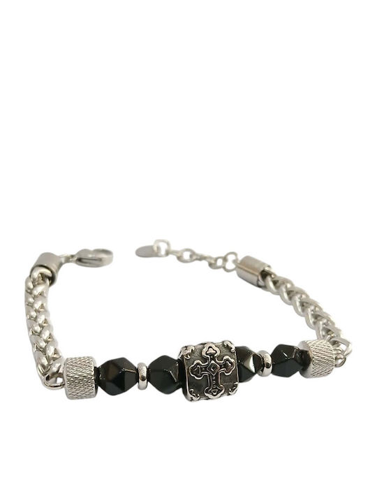 Kalliopi Silver Мъжка Гривна от Стомана 19см