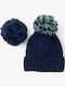 Kids Beanie Knitted Blue
