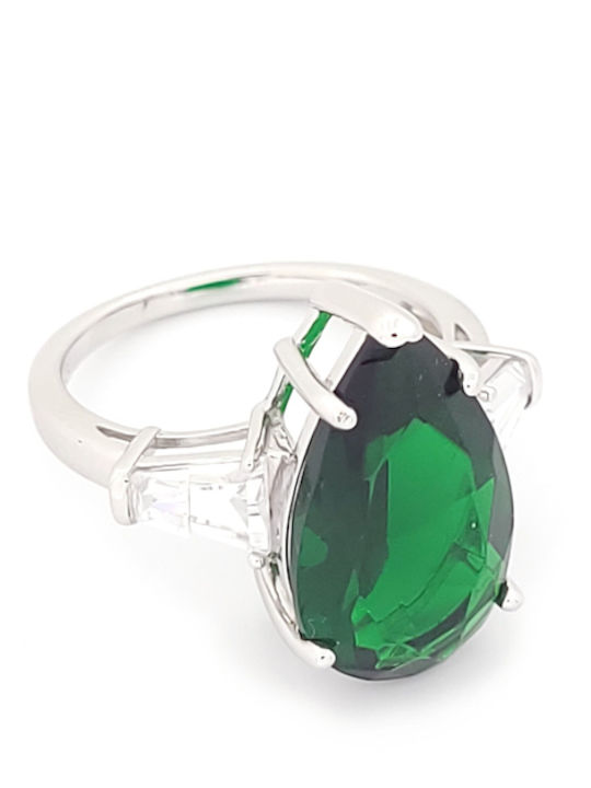 Women's Ring with Zircon from Silver