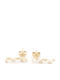 Metrongold 14K Gold Stud Earrings with Stones