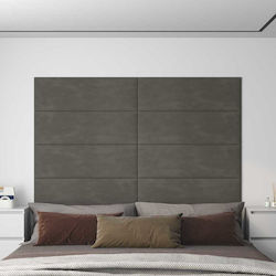 vidaXL Κεφαλάρι Κρεβατιού Υφασμάτινο Γκρι 90x30cm
