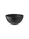 Yuk Round Black Melamine Serving Bowl Diameter 16cm