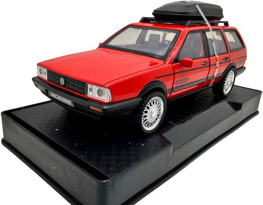 Volkswagen Santana Break 1:32 Model Roșu Acoperiș Portbagaj Metalic Replica Uși Deschise Capotă Lumini Sunete