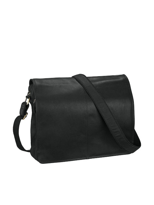 RCM Leather Men's Messenger Bag Black