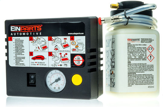 Einparts Automobil 120w Kompressor 450ml Reifenreparaturflüssigkeit Tubeless Reifen Tpms