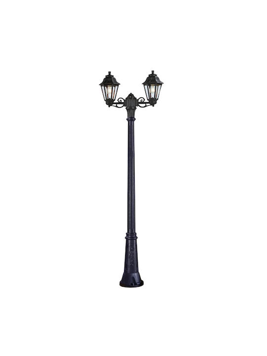 Eurolamp Φωτιστικό Κολώνα Εξωτερικού Χώρου IP55 για Ντουί E27 Μαύρο