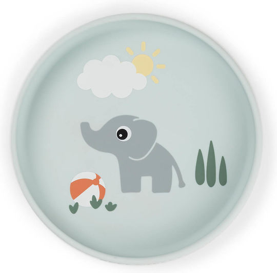 Done by Deer Children's Silicone Food Plate Blue