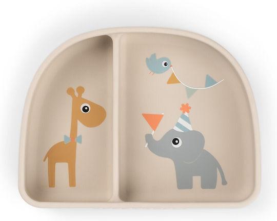 Done by Deer Children's Food Bowl Made of Beige Silicone