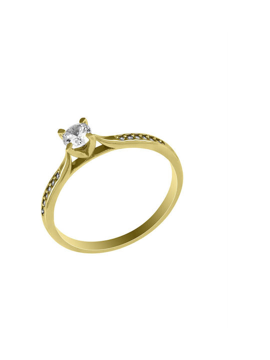 Kontopoulos Single Stone Ring From 18K Gold With Diamond