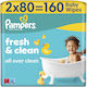 Pampers Fresh Clean Baby-Feuchttücher ohne Alko...