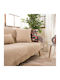Teoran Rieti Ριχτάρι Πολυθρόνας Chenille 180x150εκ. Μπεζ