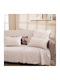 Teoran Rieti Ριχτάρι Διθέσιου Καναπέ Chenille 180x250εκ. Λευκό