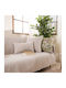 Teoran Bari Three-Seater Sofa Throw Chenille 180x300cm Beige