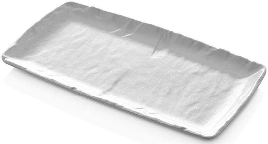 Yuk Rectangular Melamine Serving Platter White 32.5x17.5cm