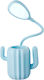 Techkidz Pencil Cup Led Lighting Flexible Stem Cactus Model Blue