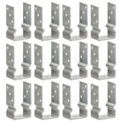 vidaXL Galvanized Post Support for Garden Fenci...