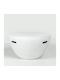 Round Side Coffee Table Lithos Central White W68xL68xH36cm
