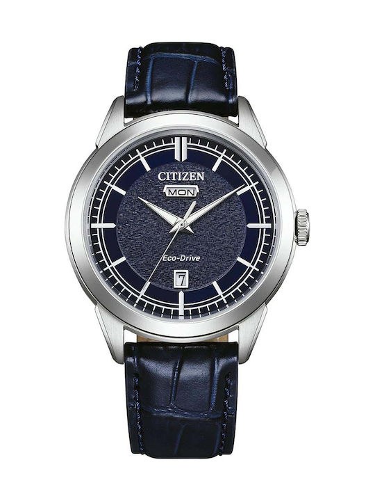 Citizen Eco-drive Classic Мъжки Часовник На Батерия Със Синя Кожена Каишка