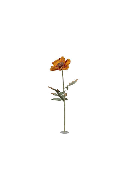 Decorative Flower Base Poppy Paper Iron Orange Ø20 X 40 X H140 Cm Hintsdeco