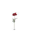 Decorative Flower Base Poppy Paper Iron Red Ø20 X 40 X H140 Cm Hintsdeco