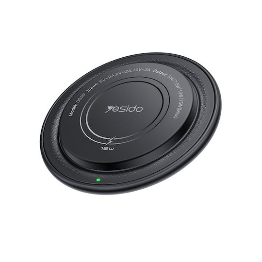 Yesido Încărcător Wireless (Qi Pad) 15W Negru