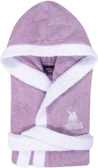 Greenwich Polo Club Kids Bathrobe Purple Hooded